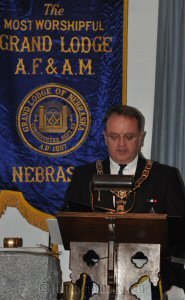 Grand Orator Patrick Barger delivers the Oration