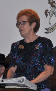 Sis. Jerrie Wilcox, Worthy Grand Matron of the Grand Chapter of Nebraska brings greetings on behalf of the Order of the Eastern Star.